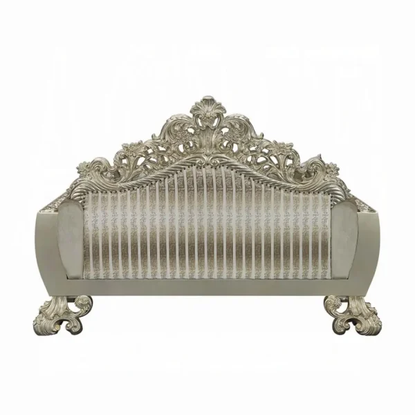 Sorina Velvet Fabric Loveseat With 5 Pillows by ACME - Image 2