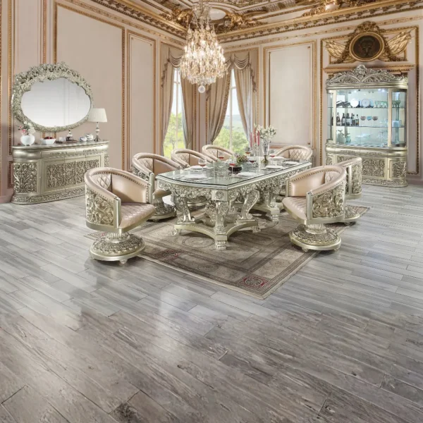 Sorina Gold Leather Arm Chair by ACME - Image 7