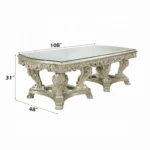 Sorina Gold Dining Table by ACME - Image 4