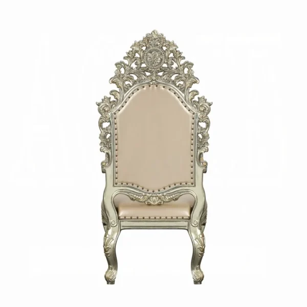 Sorina Gold Leather Arm Chair by ACME - Image 3