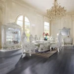 Adara White Rectangular Wooden Frame Mirror by ACME - Image 4