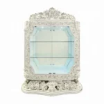 Antique White Wood Curio