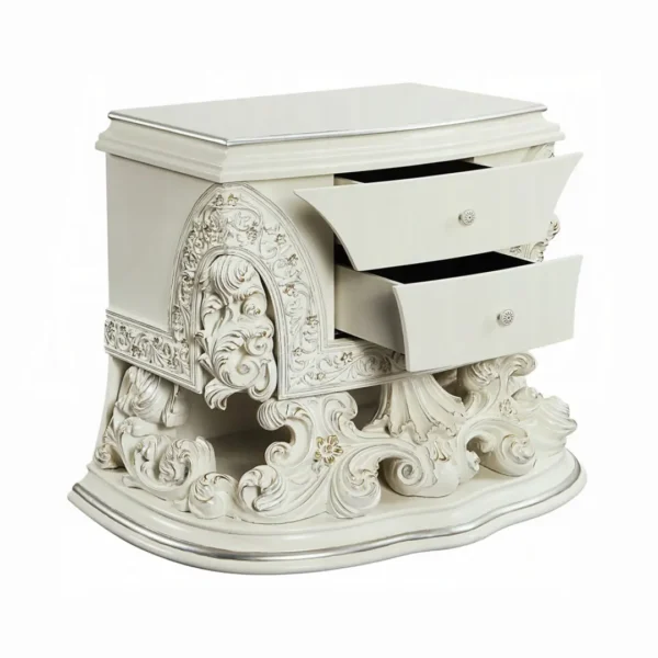 Adara White Nightstand by ACME - Image 4