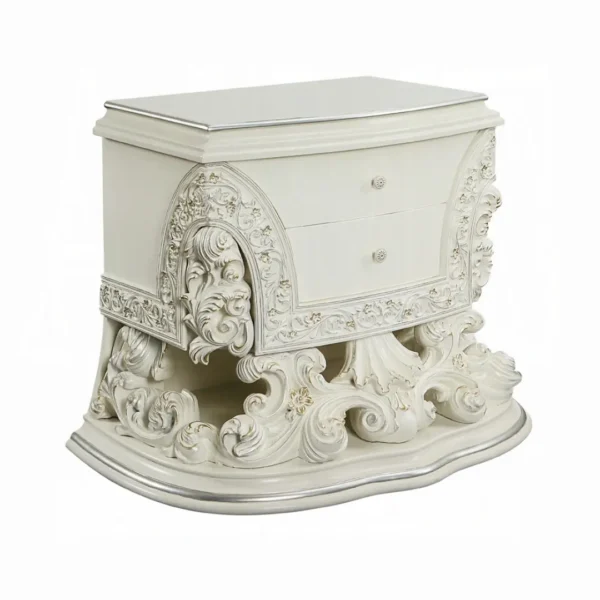 Adara White Nightstand by ACME - Image 2