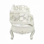 Adara White Leather Bench by ACME - Image 3