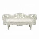 Adara White Leather Bench by ACME - Image 2