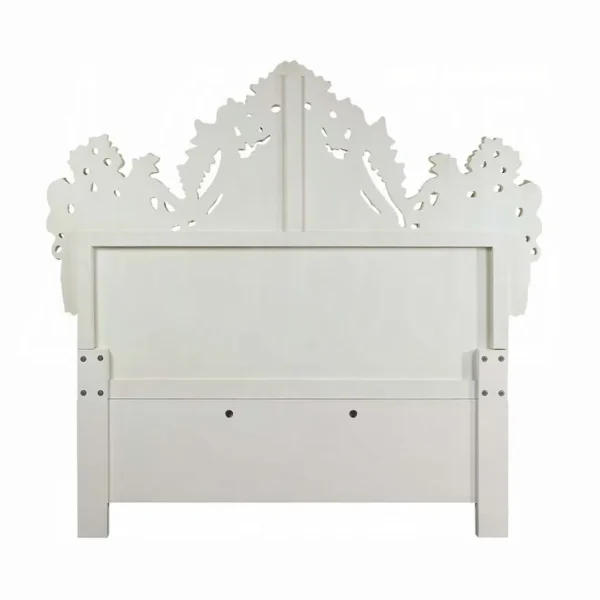 Adara White Leather Eastern King Bed by ACME - Image 4