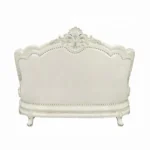 Adara Pearl White Leather Loveseat With 5 Pillows by ACME - Image 2