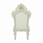 Adara Pearl White Leather Tufted Dining Side Chair Set of 2 by ACME - Image 4