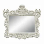 Adara White Rectangular Wooden Frame Mirror by ACME - Image 2