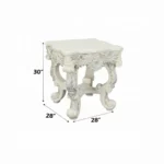 Adara White End Table by ACME - Image 3