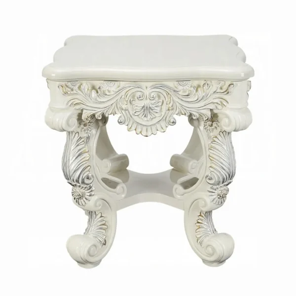 Adara White End Table by ACME - Image 2
