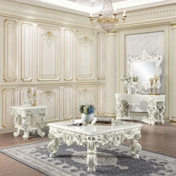 Adara White End Table by ACME - Image 4