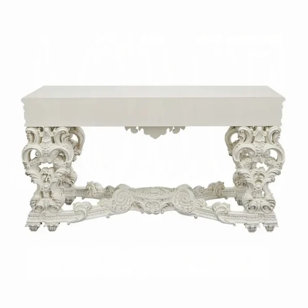 Adara White Sofa Table by ACME - Image 2