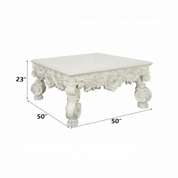 Adara White Coffee Table by ACME - Image 4