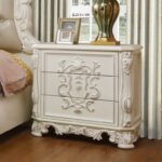 Ivory Bedroom Set 5 PCs HD-8008 By Homey Design Homey Design HD-8008 Collection Mobilia Cleopatra 16 Ivory Bedroom Set 5 PCs HD-8008 By Homey Design 16