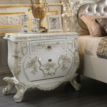 Nightstand in Antique White Finish