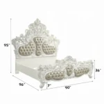 Vanaheim Beige Leather Eastern King Bed by ACME - Image 5