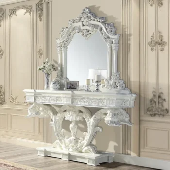 Sofa Table in Antique White Finish
