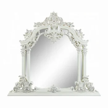 Mirror in Antique White Finish