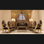 Handmade 5Pcs- Gold Black Galaxy Sofa Set 15