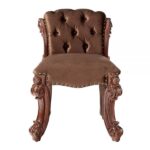 Vendome Vanity Stool in Cherry Fabric 22010 by ACME 16