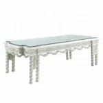 Dining Table in Antique White Finish