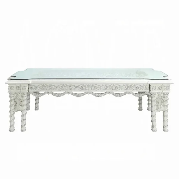 Vanaheim Dining Table in Antique White Finish by ACME - Image 2