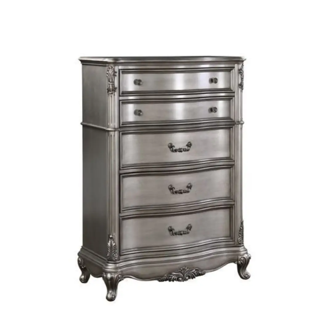 Ariadne Chest Antique Platinum Finish By Acme | Mobilia Cleopatra 3 Ariadne Chest Antique Platinum Finish By ACME