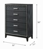 Black Haiden Chest 28436 by ACME Bedroom Chest of Drawers Mobilia Cleopatra 14 Black Haiden Chest 28436 by ACME 14