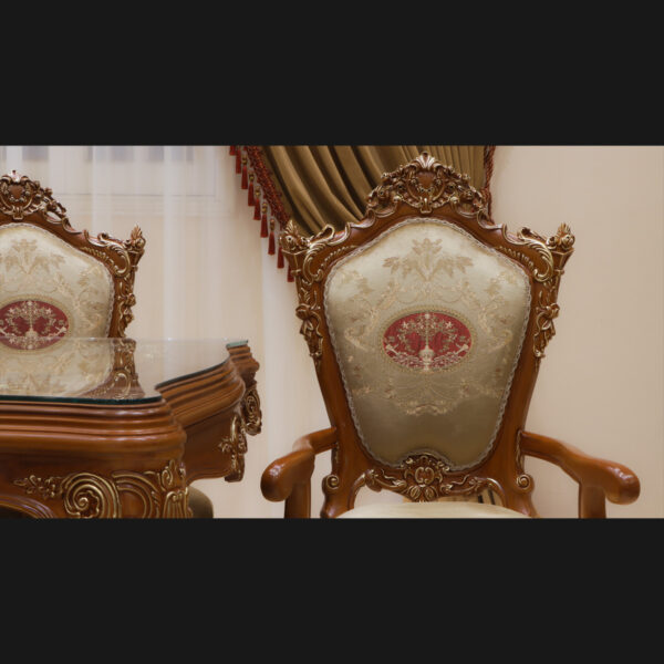 Handmade Elite Brown Dinning Arm Chair 7