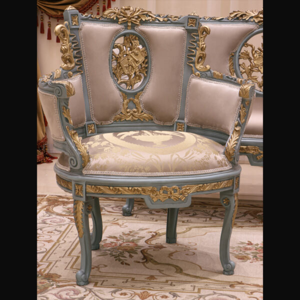 Handmade Antique Gold Chair 9