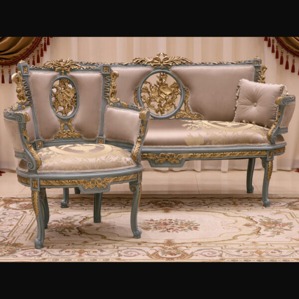Handmade Antique Gold Sofa 12