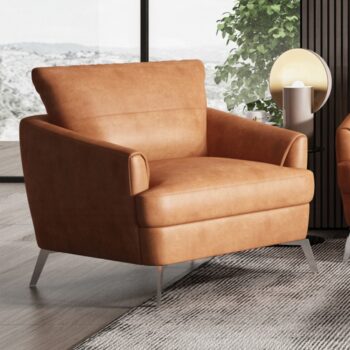 Cappuccino Leather Safi Chair LV00218 by ACME