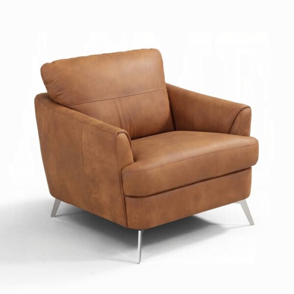 Cappuccino Leather Living Chair