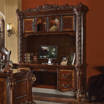 Vendome Executive Computer Desk W/Hutch in Cherry Finish 92128 by ACME