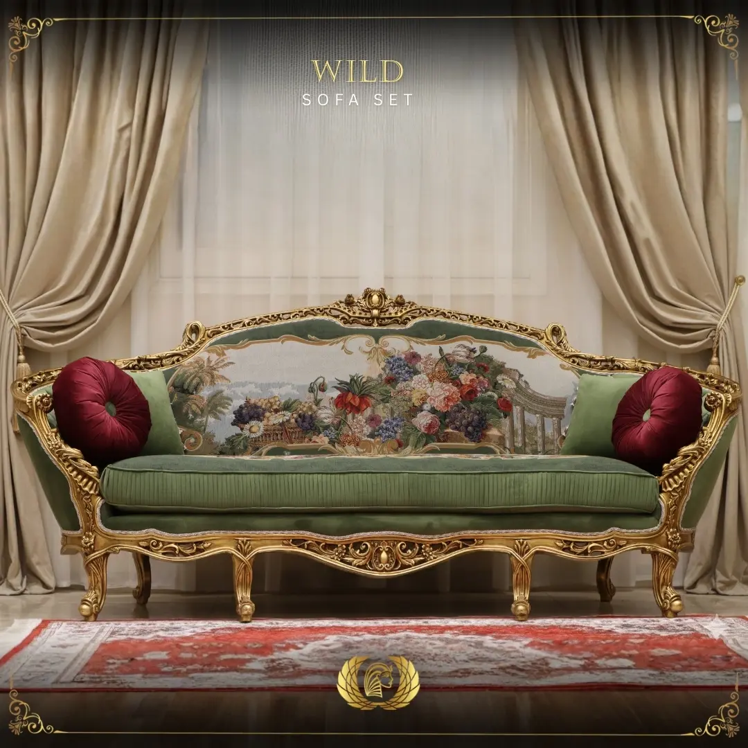 Handmade Wild Green Sofa | Mobilia Cleopatra 3 wild sofa set (4)