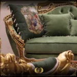 Handmade Wild Green Loveseat - Image 2