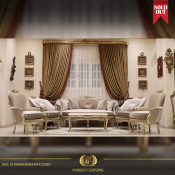 Handmade 6Pcs Omega Beige Sofa Set