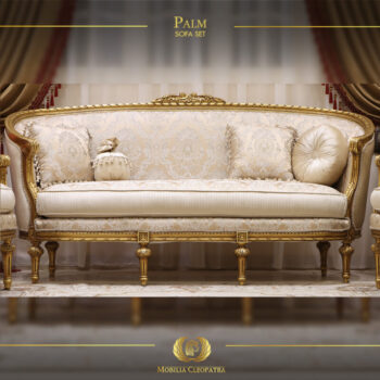 Handmade Palm Gold Sofa