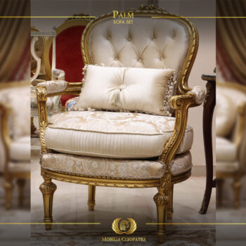 Handmade Palm Gold Chair