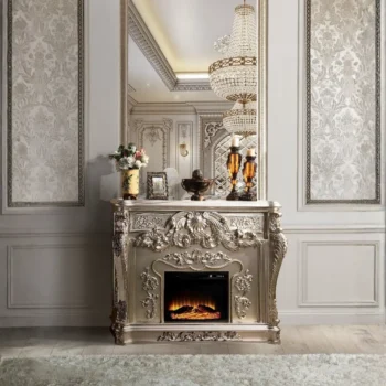 Sorina Silver Fireplace
