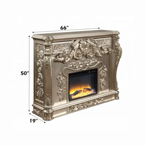 Sorina Silver Fireplace by ACME - Image 4