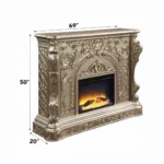 Danae Silver Fireplace by ACME - Image 5