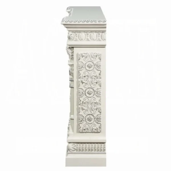 Vanaheim Fireplace in Antique White Finish by ACME - Image 3