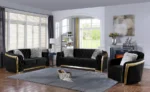 8019 Modern Velvet Sofa Set by Artisan Furniture Living Room & Sofa Sets Mobilia Cleopatra 10 8019 Modern Velvet Sofa Set by Artisan Furniture 10