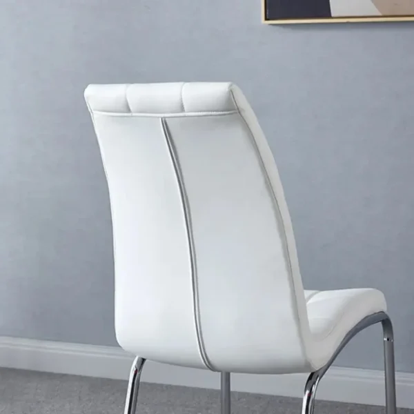 216 Two Stainless Steel Dining Room Chairs by Artisan Furniture - Image 4