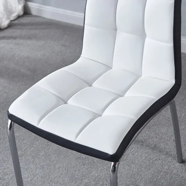 216 Two Stainless Steel Dining Room Chairs by Artisan Furniture - Image 3