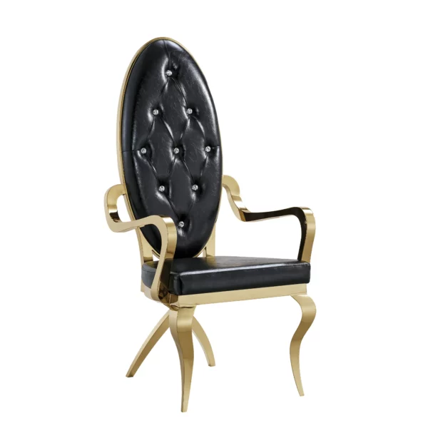 DC87 Leather and Stainless Steel Dining Chairs by Artisan Furniture 11
