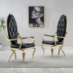 DC87 Leather and Stainless Steel Dining Chairs by Artisan Furniture Dining Chair & Bench Mobilia Cleopatra 18 DC87 Leather and Stainless Steel Dining Chairs by Artisan Furniture 18